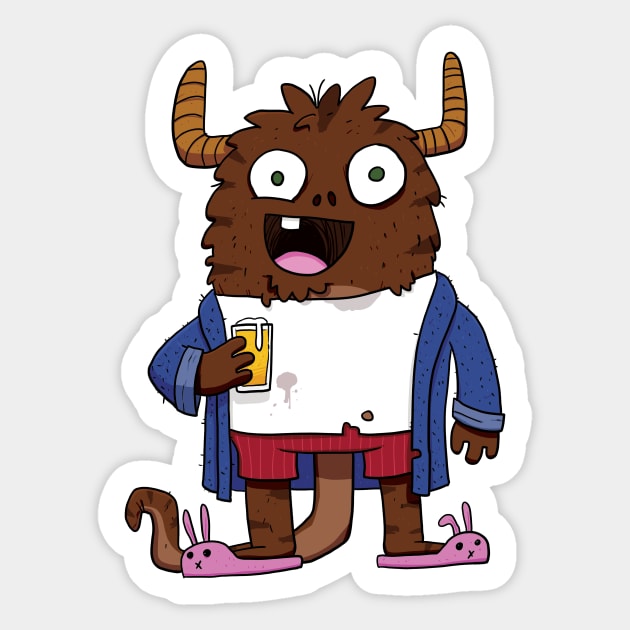 Homebrew Beer Monster Sticker by striffle